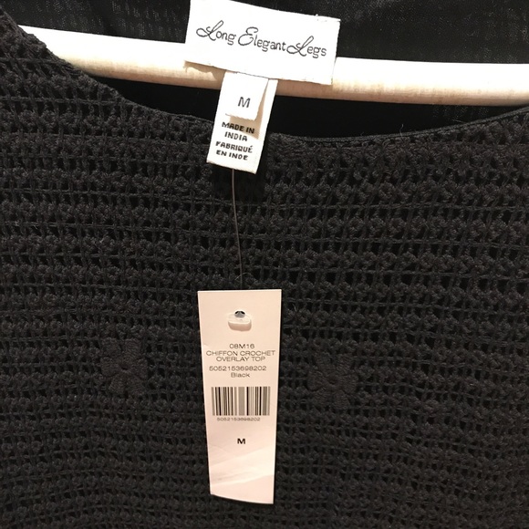 Beautiful black top/tunic. Size Medium Tall - Picture 3 of 3